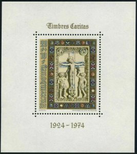 Luxembourg B302,MNH.Michel 898 Bl.9. Christmas 1974.Miniature Crucifixion.