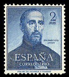 Spain #C138, 1952 St. Francis Xavier, unused (regummed)