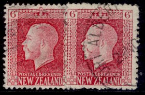 NEW ZEALAND GV SG425 + 425c, 6d SHADE VARIETIES, FINE USED. Cat £1000. P 14x13½