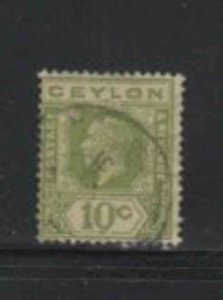 CEYLON #233 1921 10c KING GEORGE V F-VF USED a