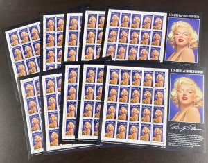 2967 Marilyn Monroe Legends of Hollywood 10 sheets  FV $64  1995