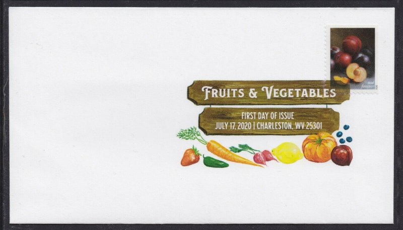 US 5484 Fruits & Vegetables Plums DCP FDC 2020