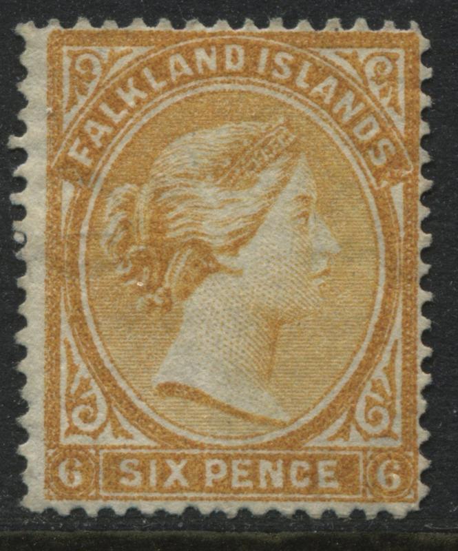 Falkland Islands QV 1892 6d orange mint o.g.