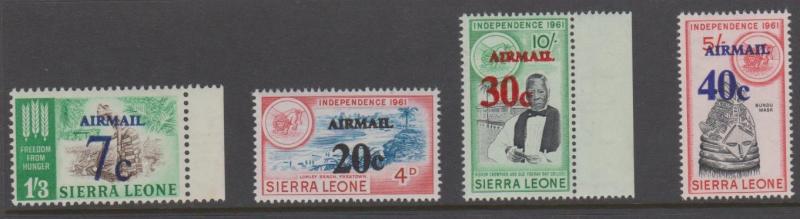 Sierra Leone 1964 Overprints and Airmails Sc#271-279, C28-31 MNH