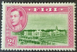 Fiji 1942 SG255  MM  2d. P13.5 green and magenta