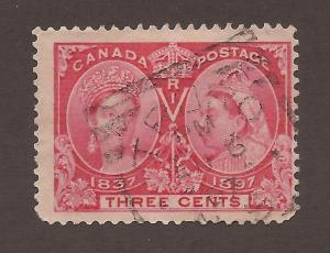 CANADA #53 USED SQUARED CIRCLE CANCEL JUBILEE FULLY DATED