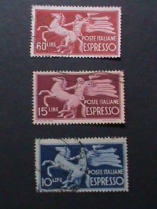 ​ITALIA-AIRMAIL EXPRESS MAIL- USED STAMPS SET VERY FINE WE SHIP TO WORLD WIDE