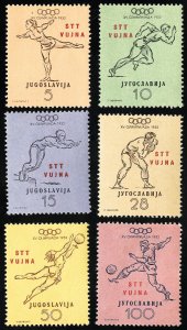 Trieste B Stamps # 51-6 MLH VF
