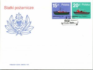 Poland 1988 FDC - Fire Ships - F12598