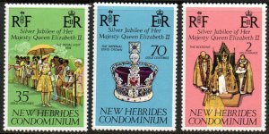 British New Hebrides Sc #214-216 MNH