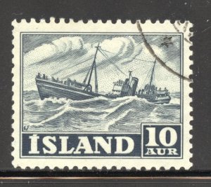 Iceland Scott 258 UH - 1950 10a Trawler - SCV $0.60