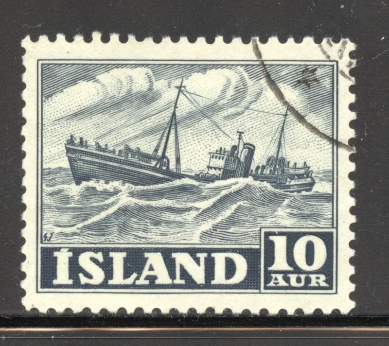 Iceland Scott 258 UH - 1950 10a Trawler - SCV $0.60