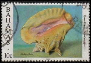 Bahamas 850c - Used - 10c Queen Conch (Dated: 1999) (cv $0.80)