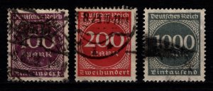 Germany 1923 Definitives to Tausends, Part Set [Used]