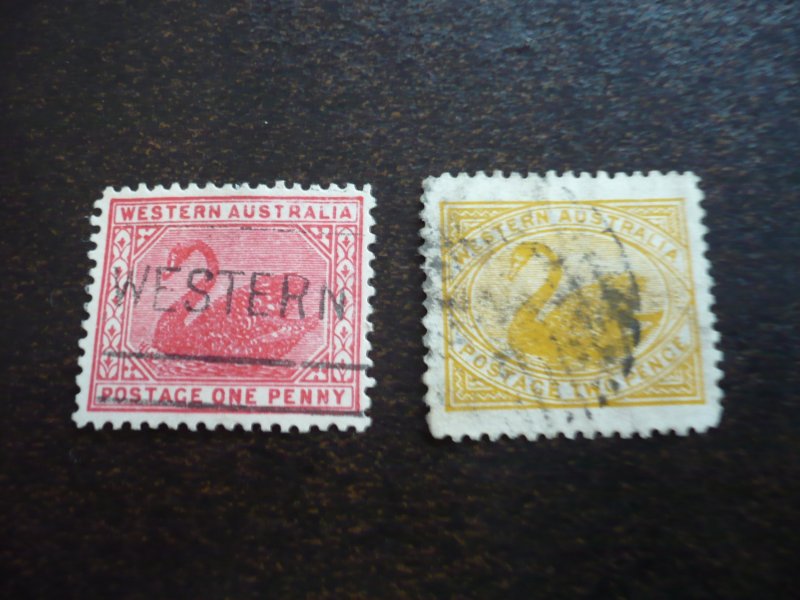 Stamps - Western Australia - Scott# 76-77 - Used Part Set of 2 Stamps