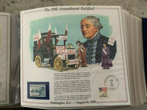 the history of American stamp panel: the 19th amendment ratified