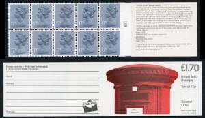 DB8(29)A 1985 1.70 Pillar Box - Write Now Letter Pack Right Margin Cyl B7