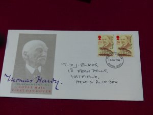 Great Britain First Day Cover 1990 Thomas Hardy - Watford Herts cancel