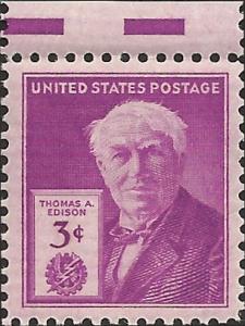 # 945 MINT NEVER HINGED THOMAS A. EDISON