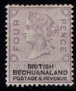 BRITISH BECHUANALAND QV SG13, 4d lilac & black, M MINT. Cat £75.