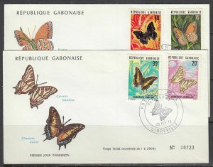 Gabon Scott 305-10 FDC - Butterflies