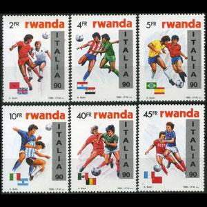 RWANDA 1991 - Scott# 1360-5 Soccer Set of 6 NH