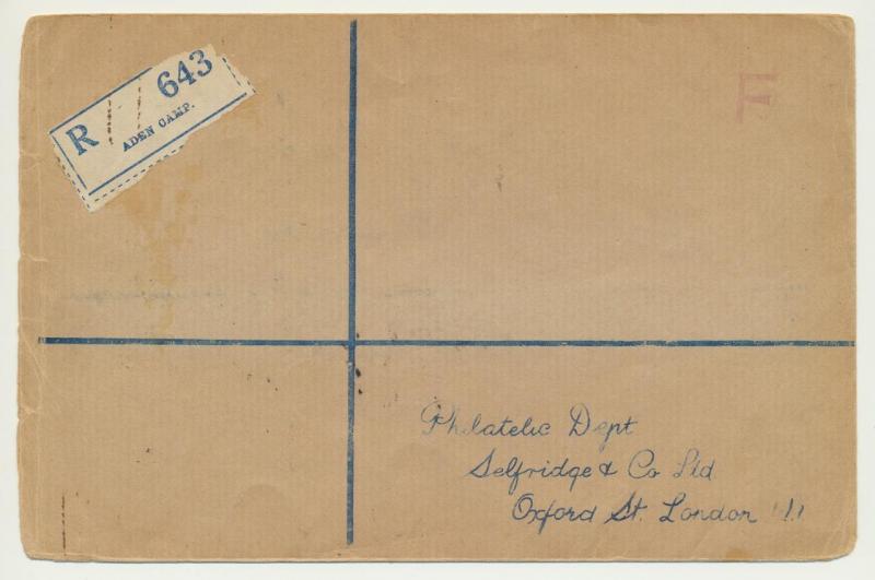 ADEN 1937, VALS TO 5Rs ON FIRST DAY COVERS(3)ADEN CAMP-UK SG#1/3-11(SEE BELOW)