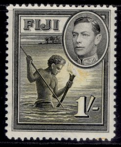 FIJI GVI SG262, 1s black & yellow, NH MINT.