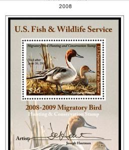 COLOR PRINTED USA FEDERAL DUCK 1934-2019 STAMP ALBUM PAGES (45 illustr. pages)