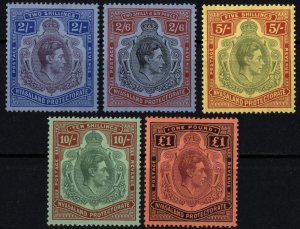 Nyasaland Protectorate #63-67 KGVI High Values British Commonwealth 1938 Mint NH