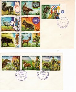 Paraguay 1982 Sc 2036a-f, 2037-40 FDC (set of 2)