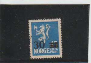 Norway  Scott#  130  Used  (1927 Surcharged)