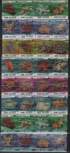 COOK ISLANDS 564-586 MNH CORAL SET 1980-1982 ISSUES