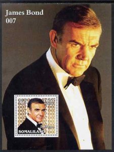 SOMALILAND - 2002-James Bond, Sean Connery #1-Perf Min Sheet-M N H-Private Issue