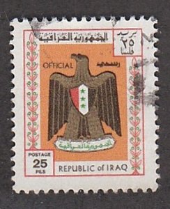 Iraq # O322, Arms of Iraq, Official stamp, Used