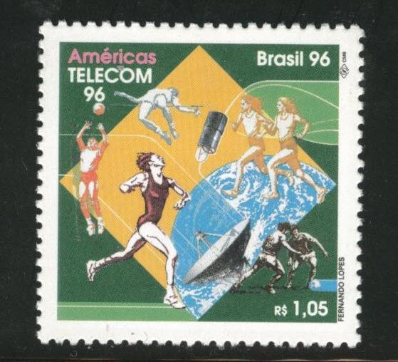 Brazil Scott 2591- MH* 1996 Americas Telecom stamp