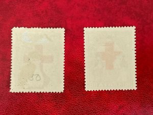 Greece 1918, 2 Stamp Set RA45 & RA47 Mint Hinged