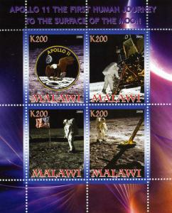 Malawi 2008 SPACE Apollo 11 Sheet (4) Perforated mnh.vf