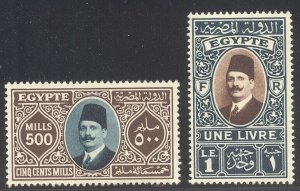 EGYPT #148-49 Mint NH - 1927 High Values