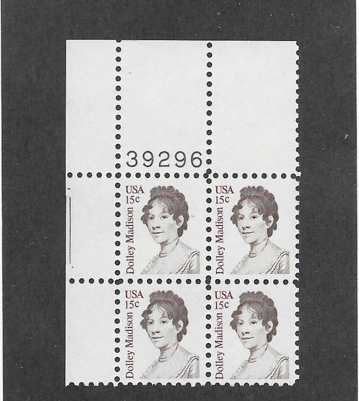 1822 MNH Plate Block