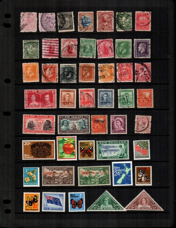 New Zealand  48  different  used and mint  hinged