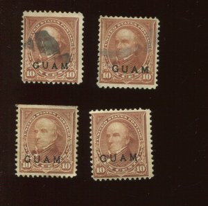 Guam 8 Lot of 4 Mint and   Used   Stamps   (Stock Bx 1069)