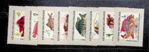 NORTH VIET NAM Sc 831-38 NH ISSUE OF 1976 - FISH - (AS23)