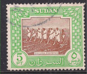 Sudan 1951 KGV1 5pt Saluka farming used SG 134 ( D328 )