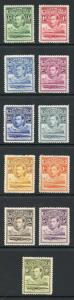 Basutoland SG18/28 1938 KGVI Set of 11 Wmk Mult Script CA M/M