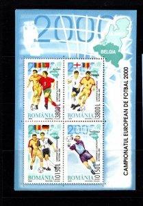 Romania #4378 (2000 Euro Soccer sheet) VFMNH CV $3.75