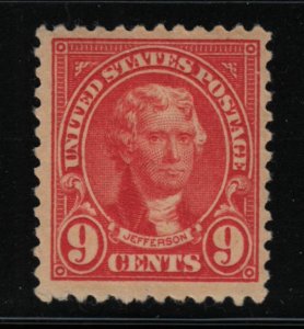 1923 Thomas Jefferson Sc 561 9c rose MNH single stamp (07