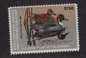 US FED DUCK HUNTING STAMP -  SCOTT# RW50 - SIGNED BY ARTIST - PHIL SCHOLER - MNH