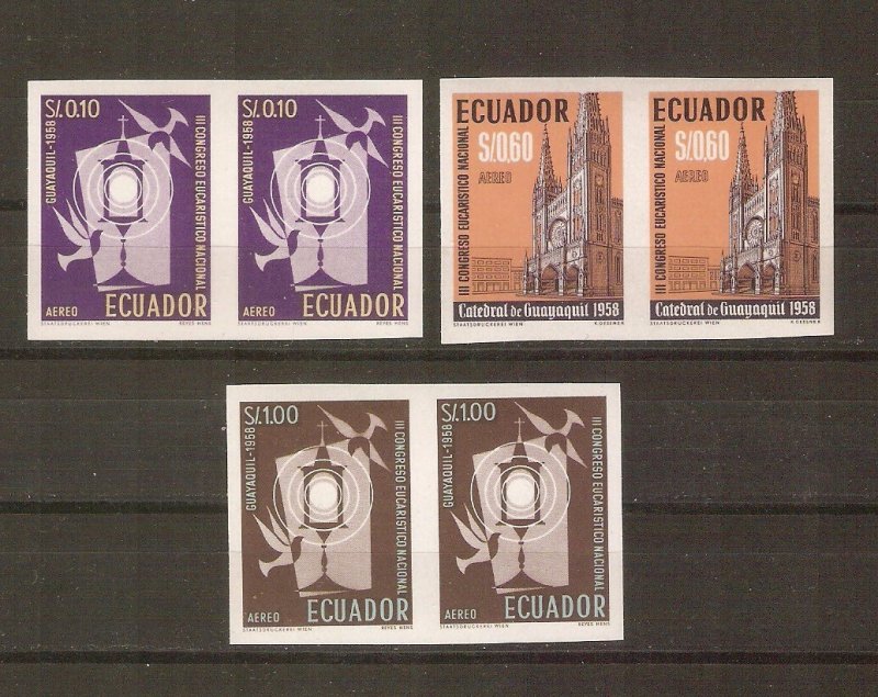 Ecuador 1958 Eucharistical Congress var. imperforate