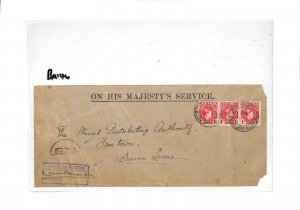 NIGERIA Cover WW2 CAMEROUN *British Mandate* CENSOR *Harbour Master* 1945 BA146